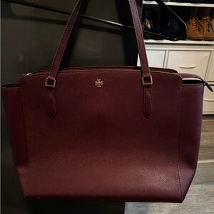 Tory Burch Deep Red Tote Bag